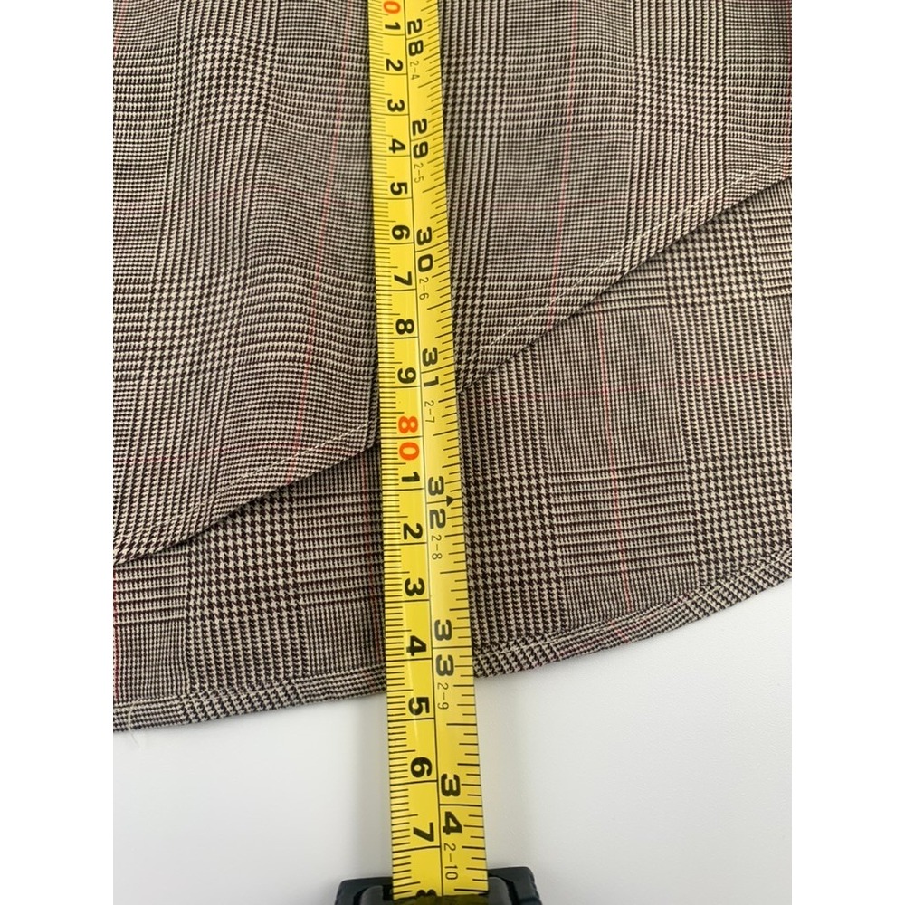 Polo Ralph Lauren Yarmouth Shirt Mens 17-34 Brown Glen Plaid Cotton Logo READ - Picture 7 of 9